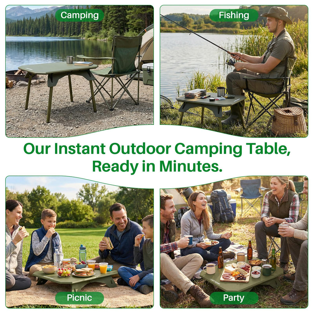 Folding Aluminum Camping Table with Carrying Bag Z6810