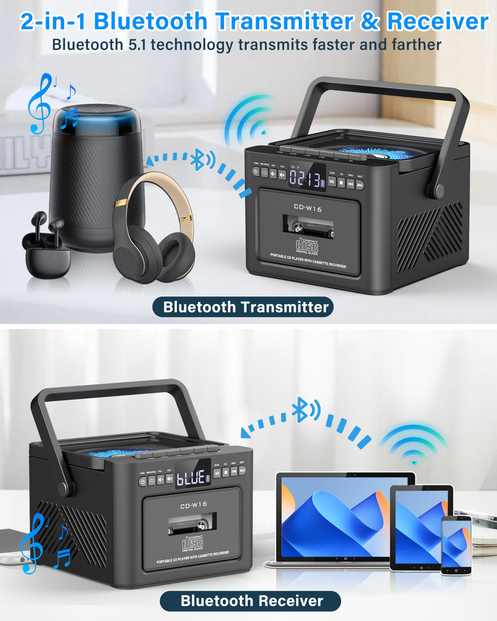 CD and Cassette Player Combo U992950