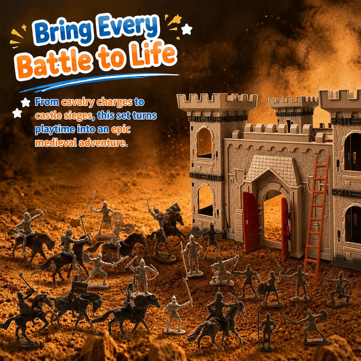 Medieval Castle Toy Knights Army Men Playset F8007