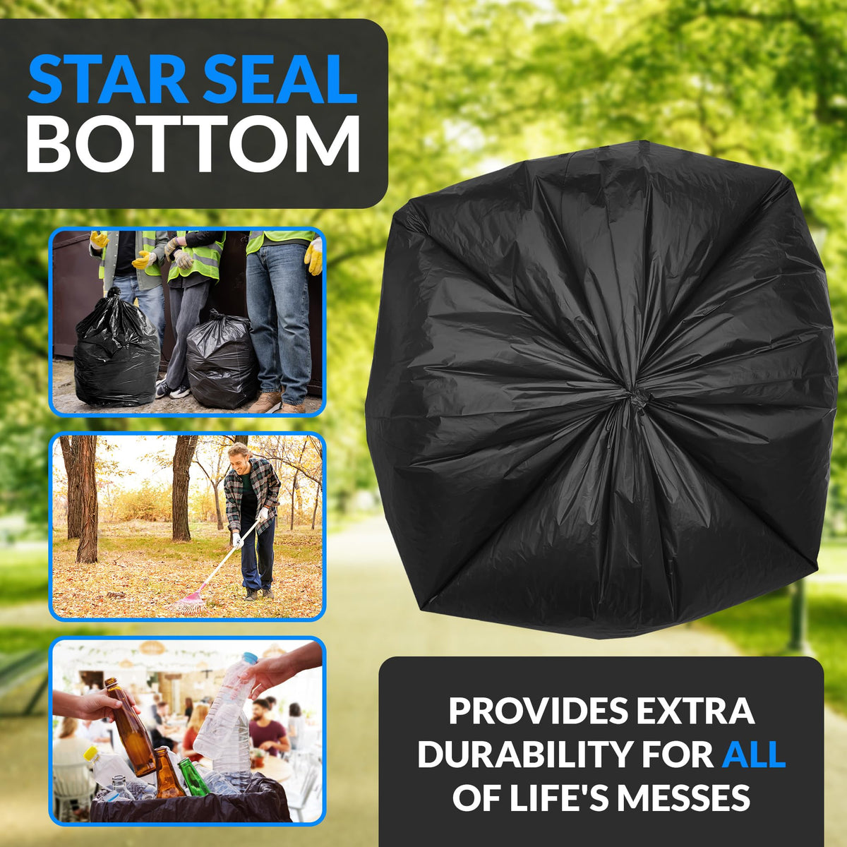 30 to 33 Gallon Heavy Duty Trash Bags V49066