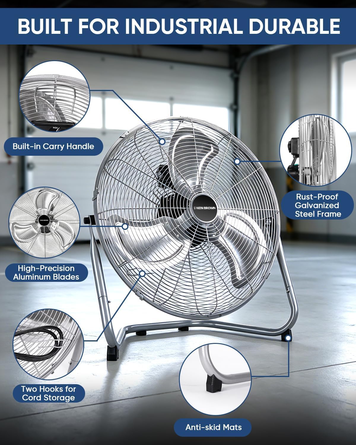 20 Inch 3 Speeds High Velocity Box Fan J362637