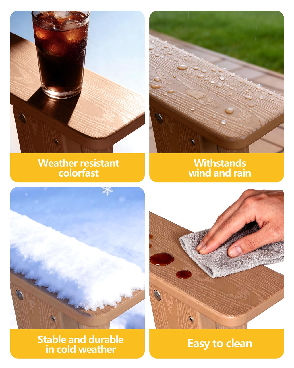 Folding HDPE Adirondack Chair N543594