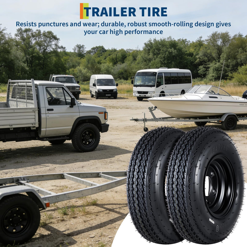 2-Pack 4.80-12 Trailer Tires with 12" Rims B82273