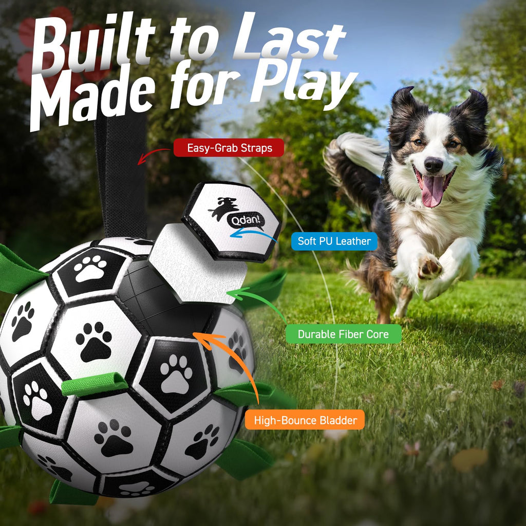 6 Inch Dog Soccer Ball with Straps L1839
