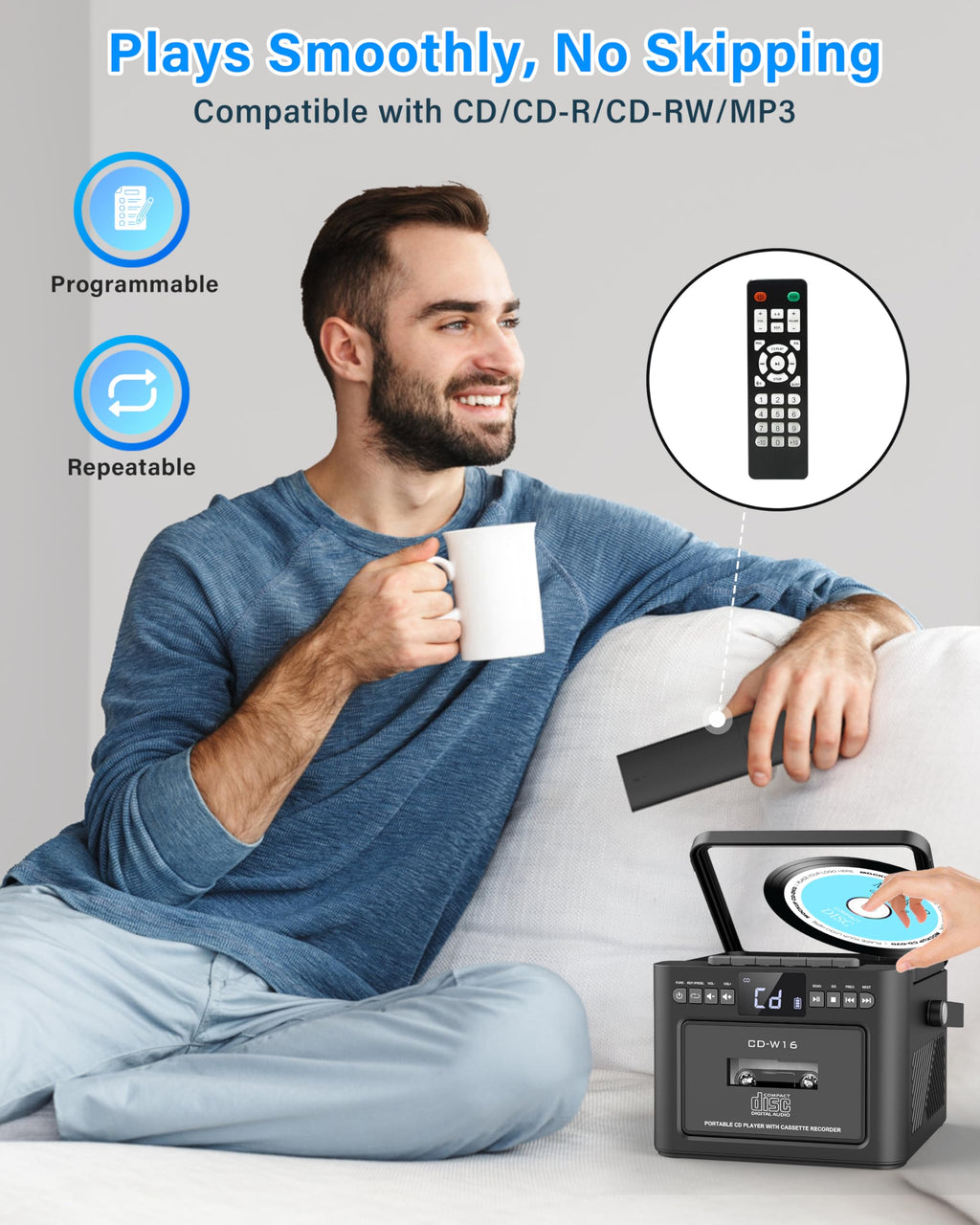 CD and Cassette Player Combo U992950