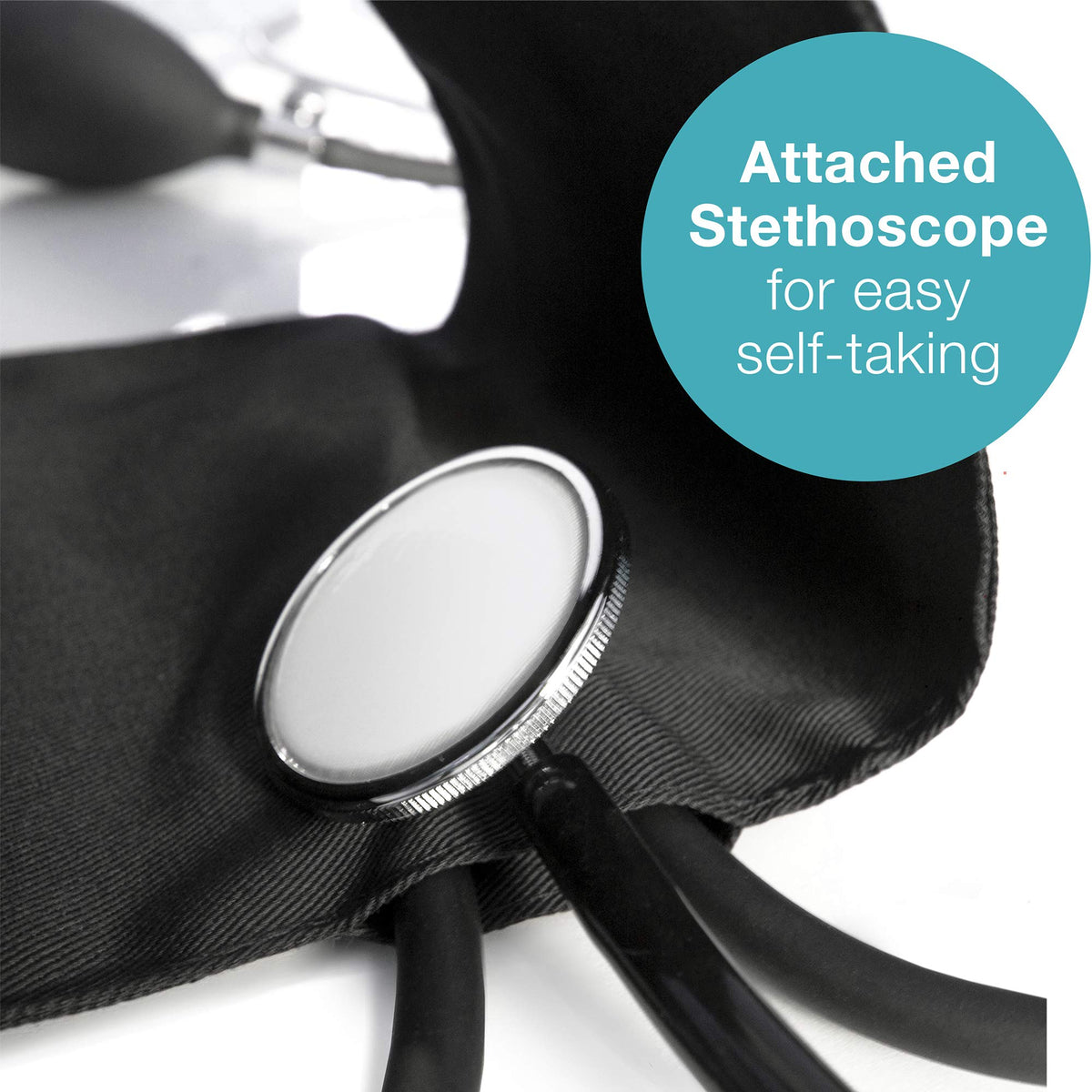 Manual Blood Pressure Monitor with 13-17 Inches Cuff and Attached Stethoscope L6142