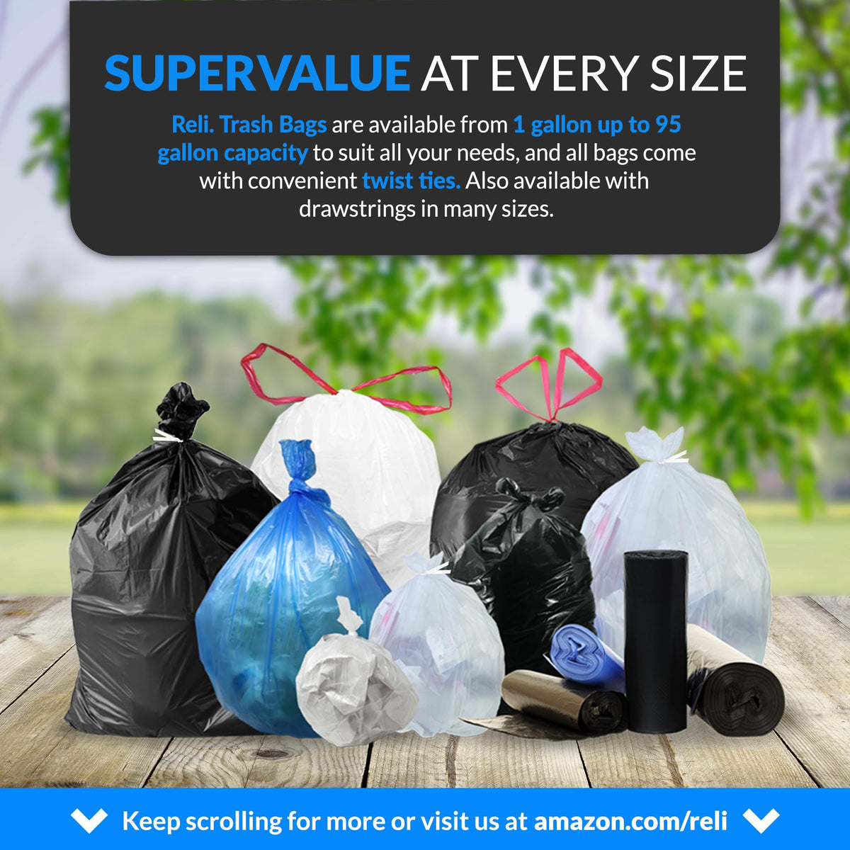 30 to 33 Gallon Heavy Duty Trash Bags V49066