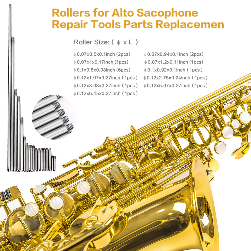 Alto Sax Repair Parts Screws and 25pcs Sax Pads E61583