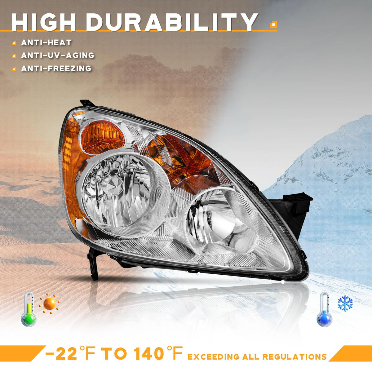 Headlights for 2005-2006 Honda CRV O689087