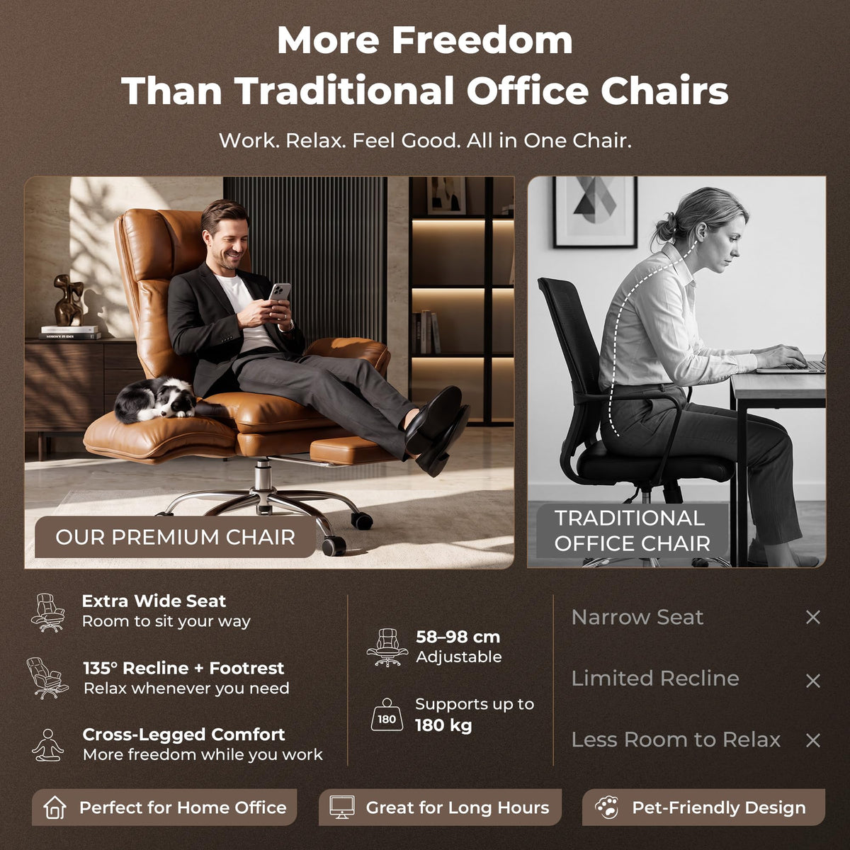 Big and Tall Office Chair with Flip Armrests D75801