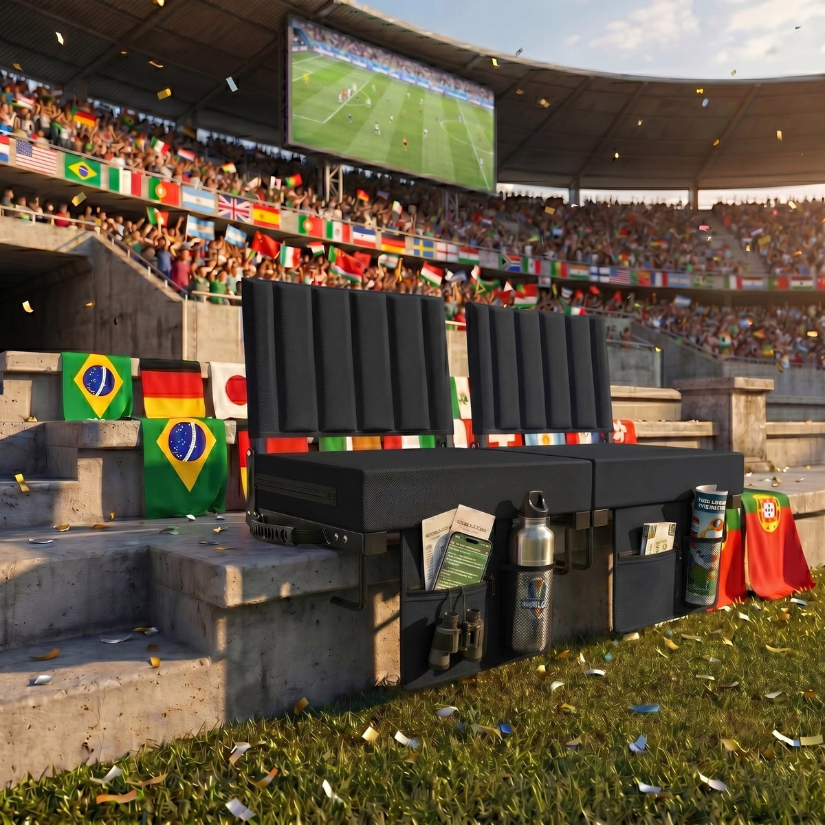 Portable Folding Stadium Seat with Back Support 2 Pack H4078