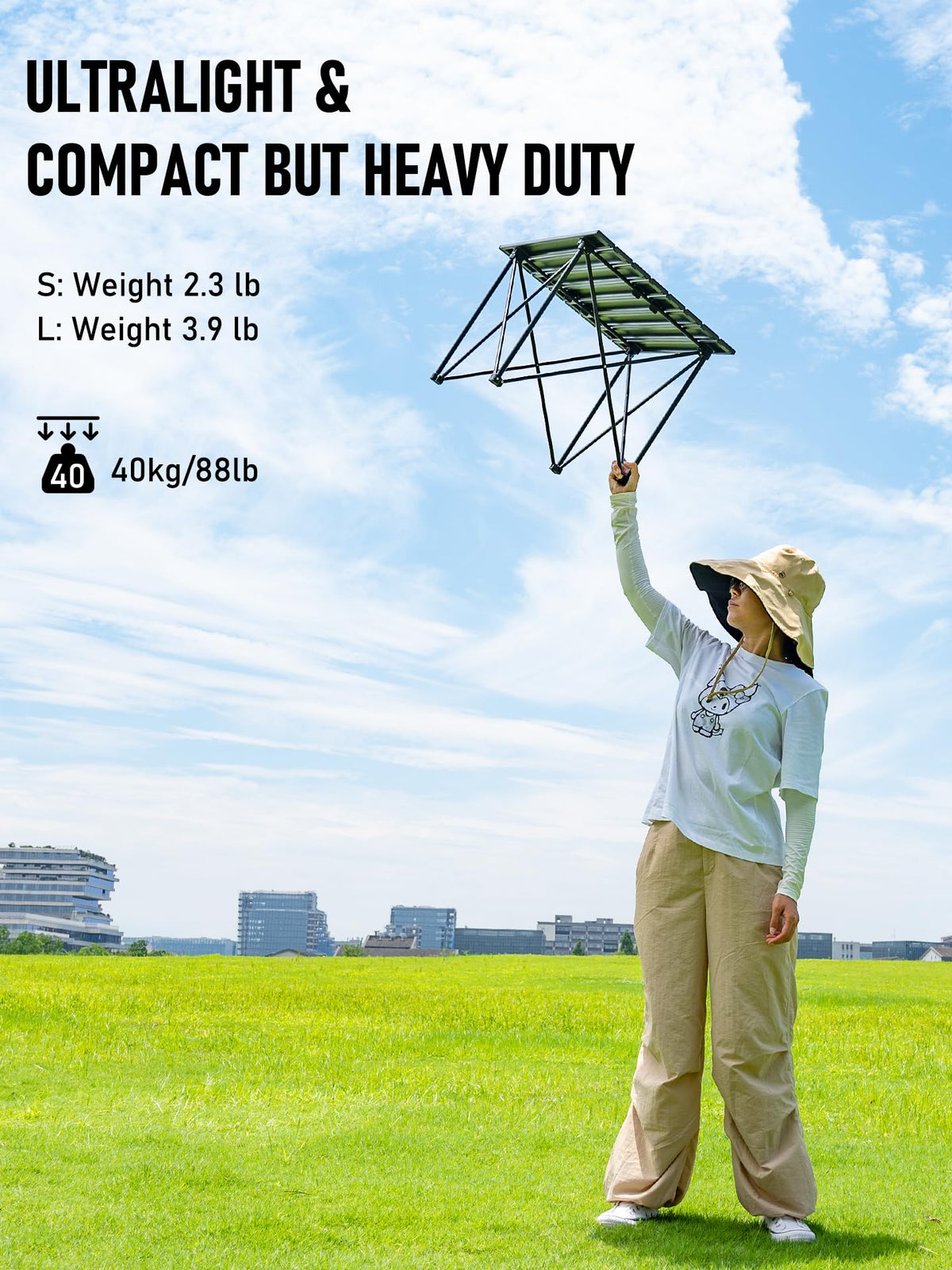 Ultralight Compact Aluminum Folding Camping Table R47366