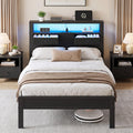 Twin Size Bed Frame with Storage Headboard and 2 Drawers O203491