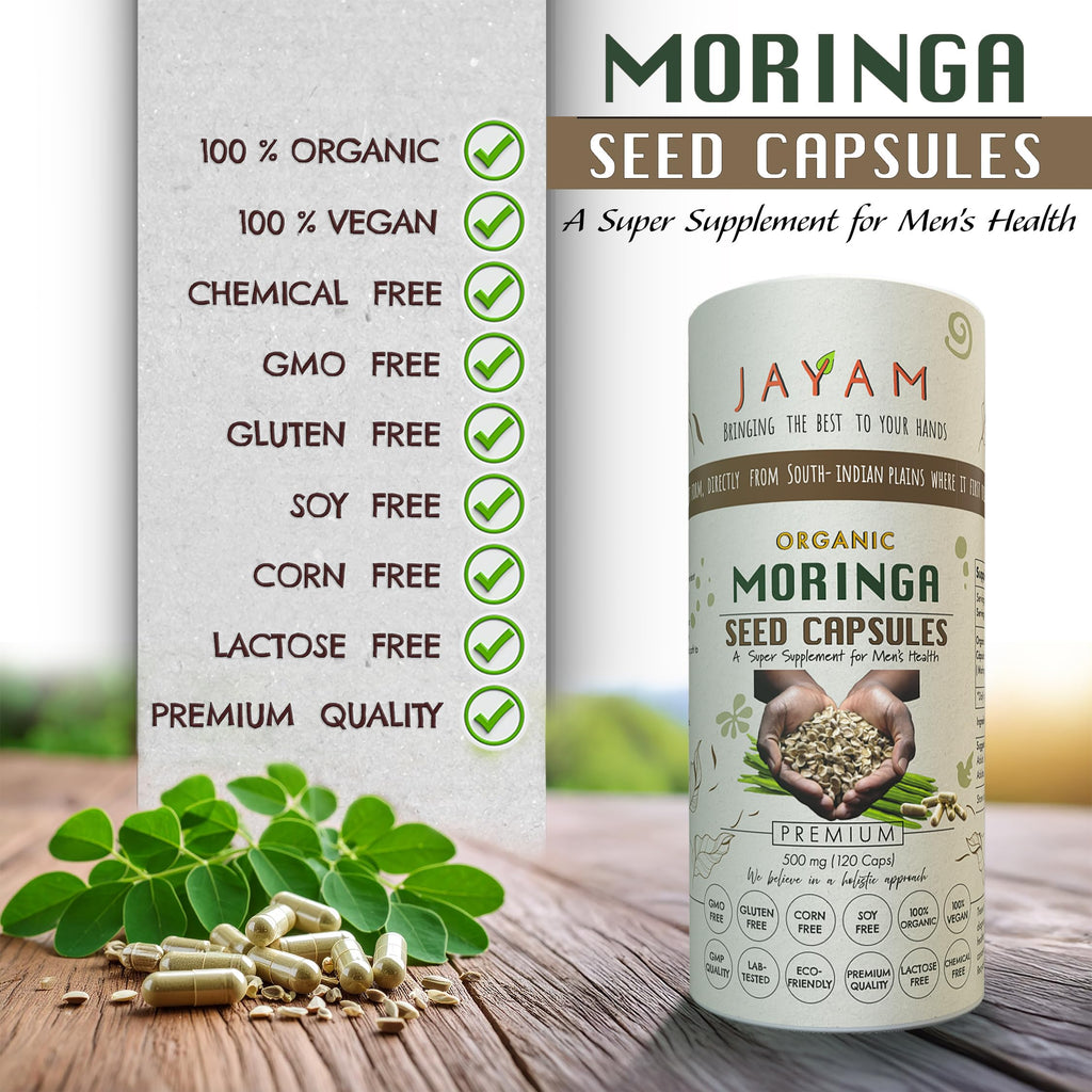 Organic Moringa Seed Capsules 120 Capsules S6740