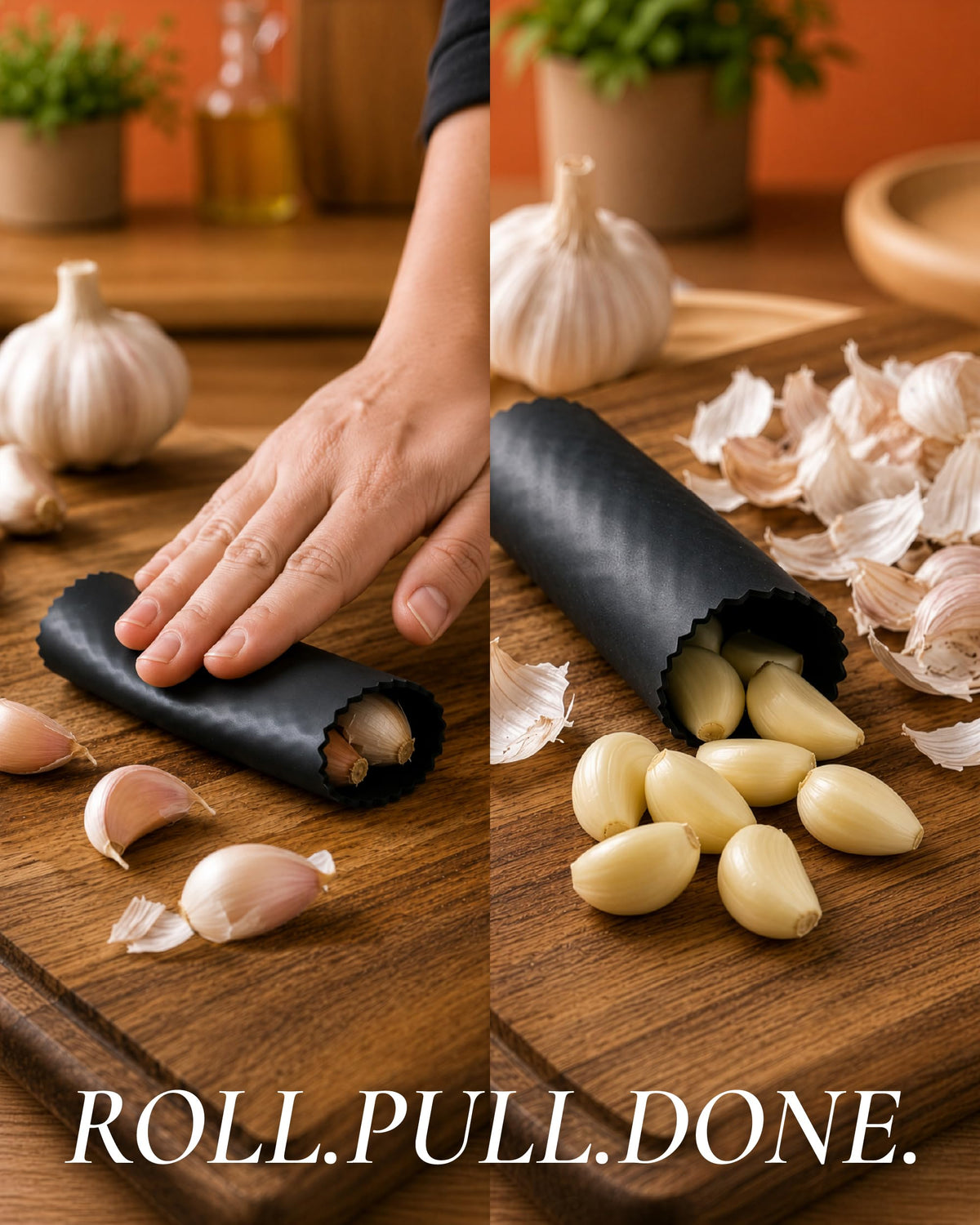 Garlic Press Set with Silicone Peeler & Brush D61531