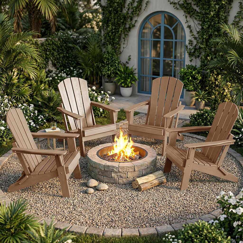 Folding HDPE Adirondack Chair N543594
