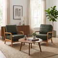 Mid Century Modern Faux Leather Accent Chair Set of 2 W958