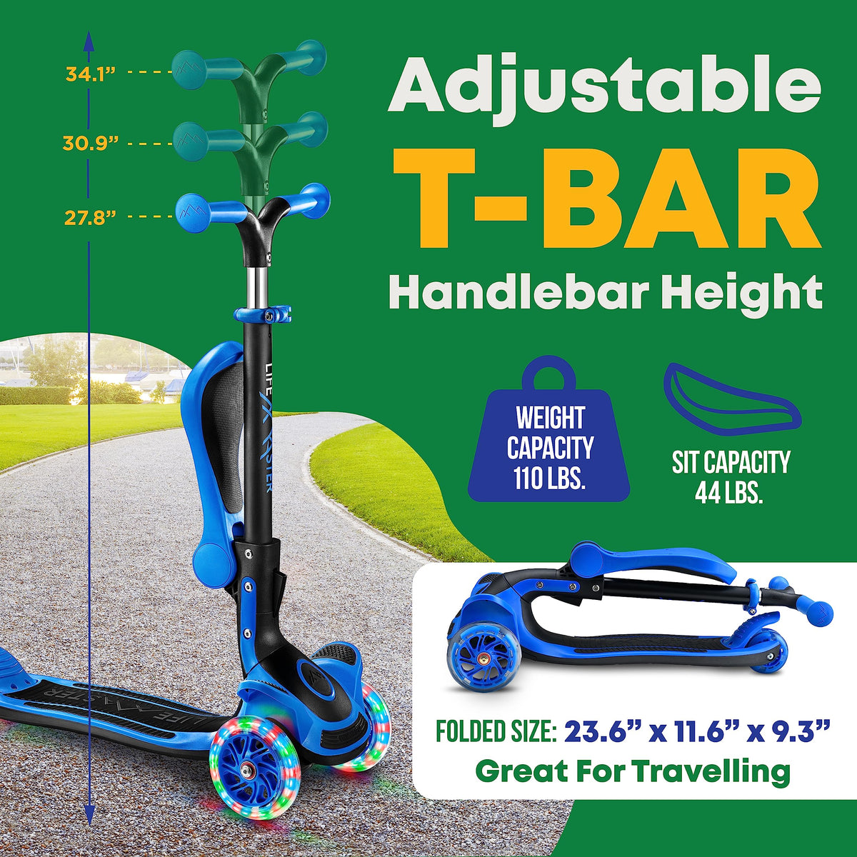 3 Wheel Foldable Kids Scooter with LED Wheels E14084