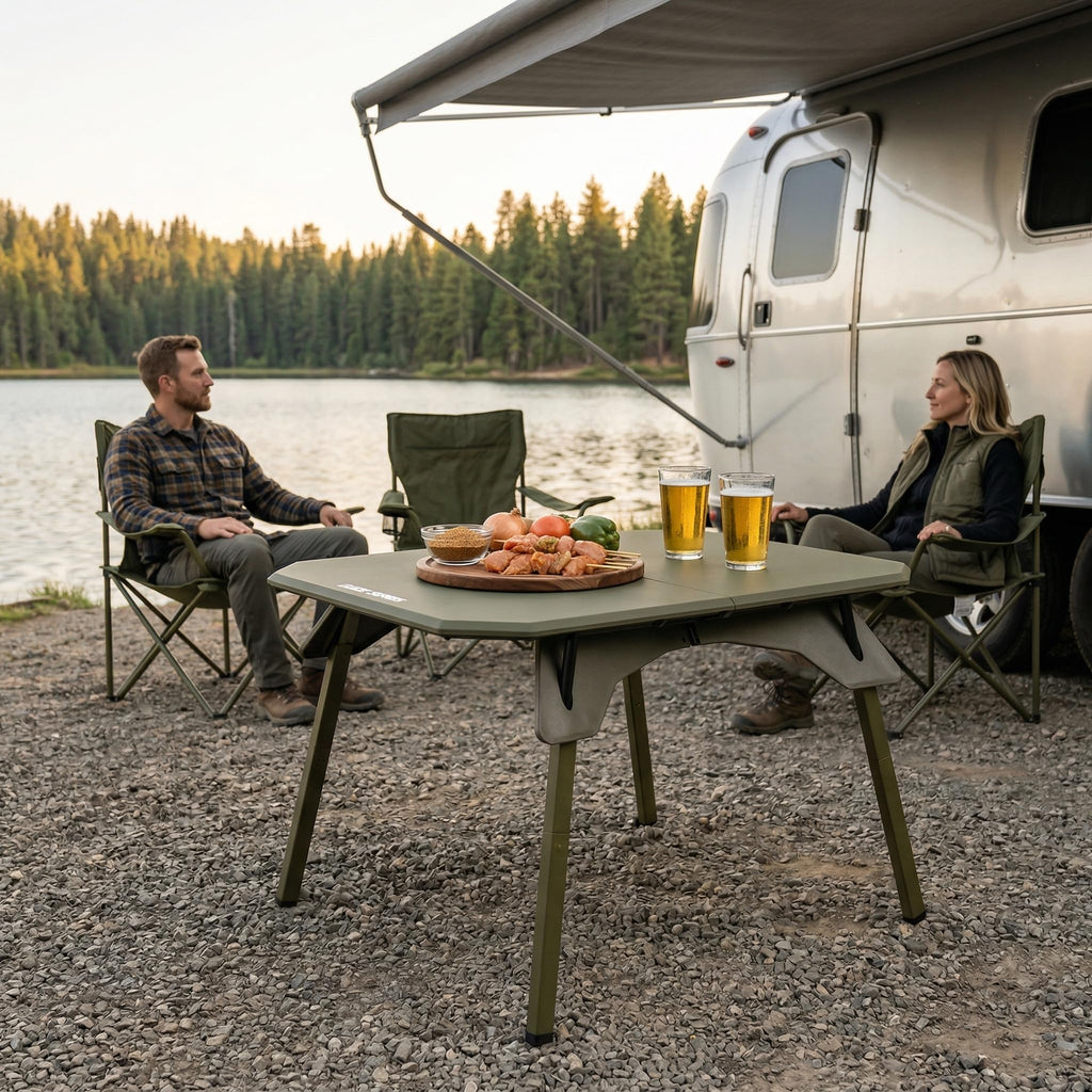 Folding Aluminum Camping Table with Carrying Bag Z6810