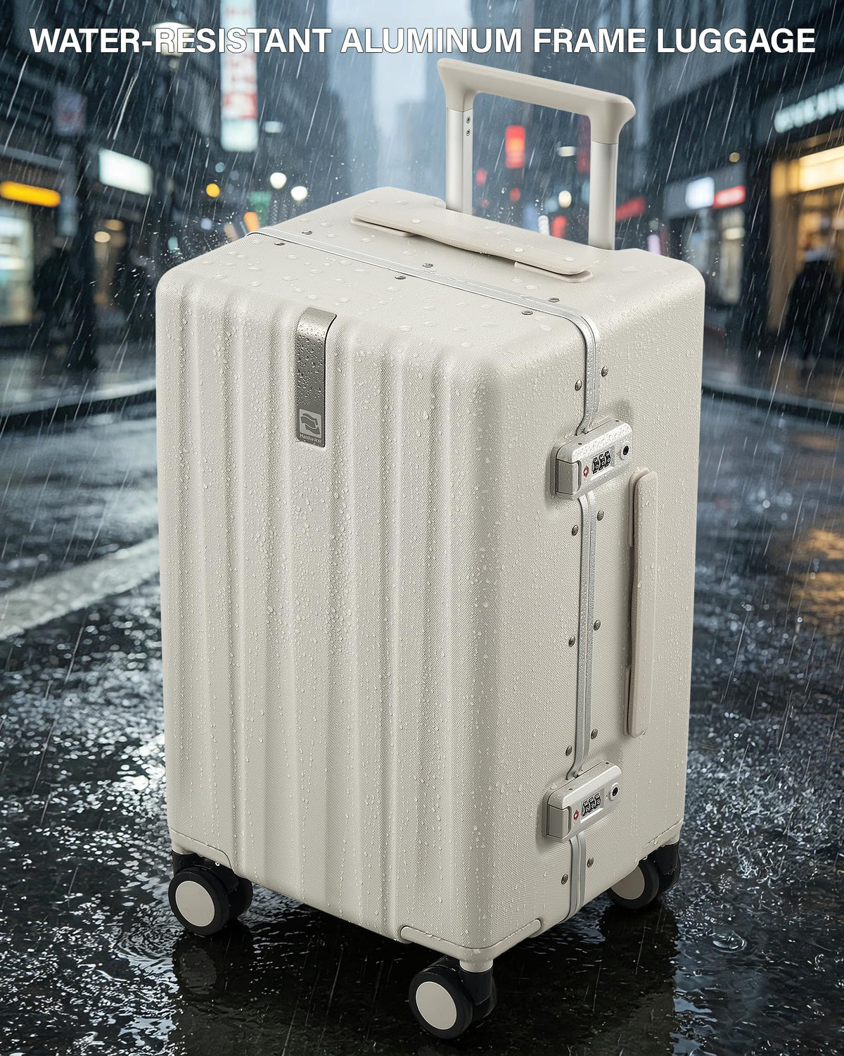 20 Inch Zipperless Aluminum Frame Hard Shell PC Carry-On Luggage with TSA Lock W2505